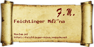Feichtinger Mína névjegykártya